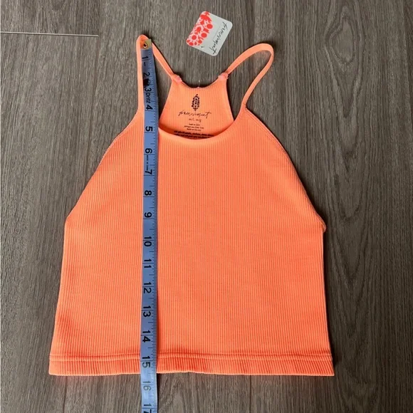 Free People Movement Happiness Runs Crop Tank In Peach Horizon Size M/L - Picture 8 of 14
